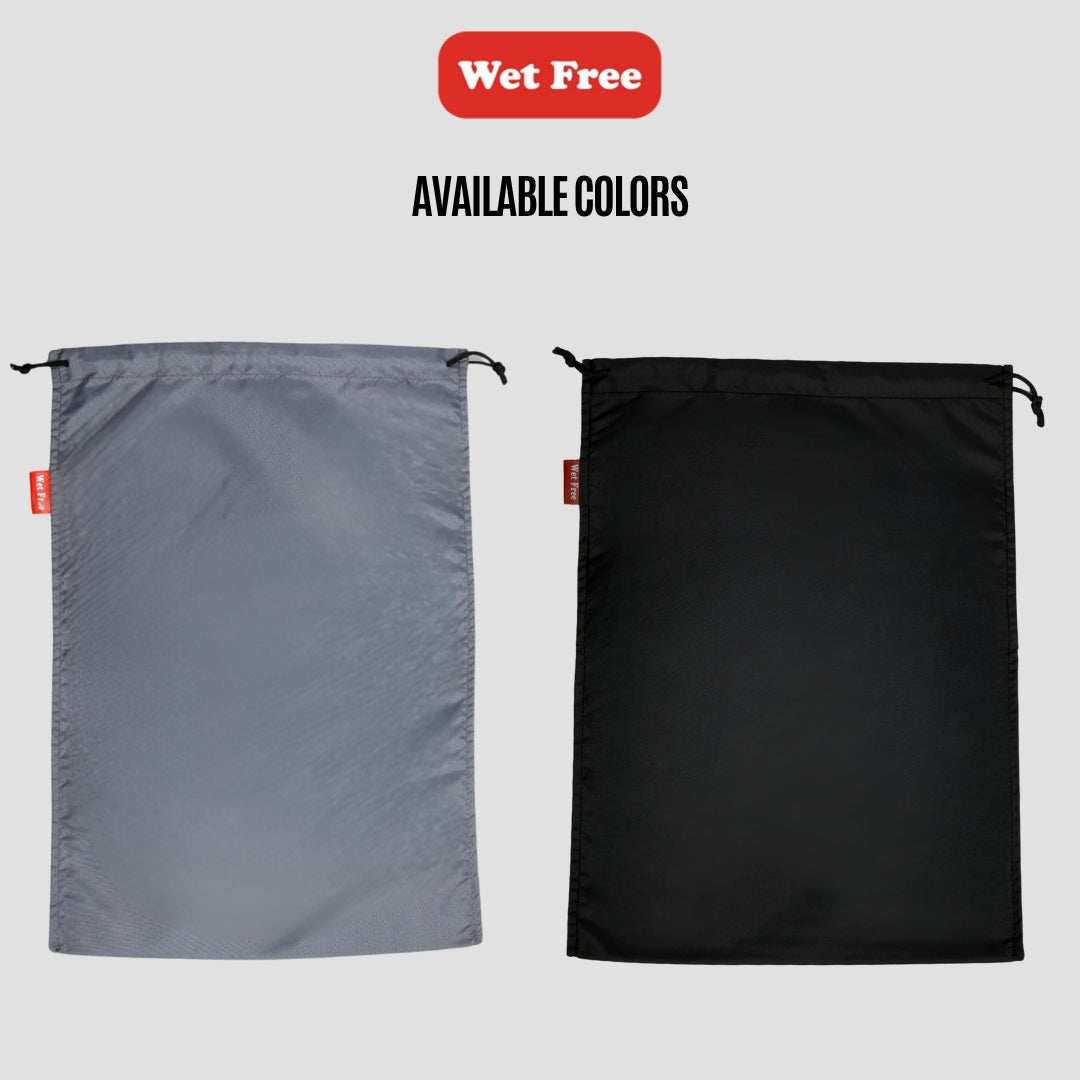 Wet Free Shoe Bag with Lace Closure Black Pack of 12