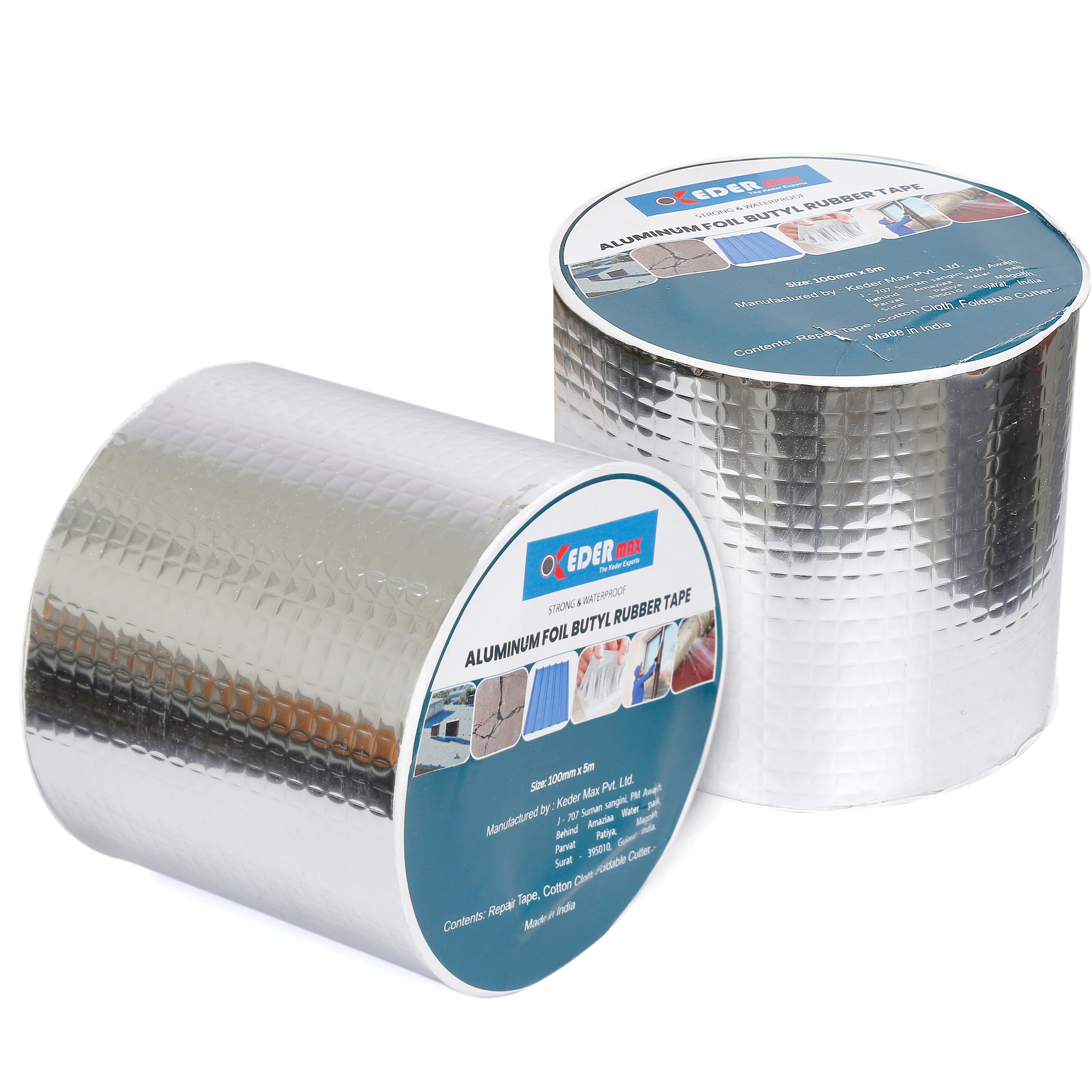 Aluminum Foil Butyl Rubber Tape 4" / 10cm