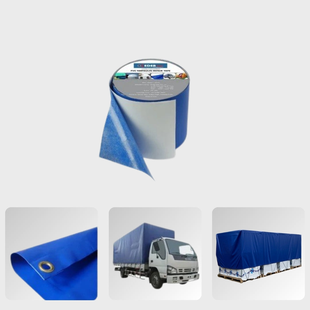 PVC Tarpaulin Repair Tape Blue