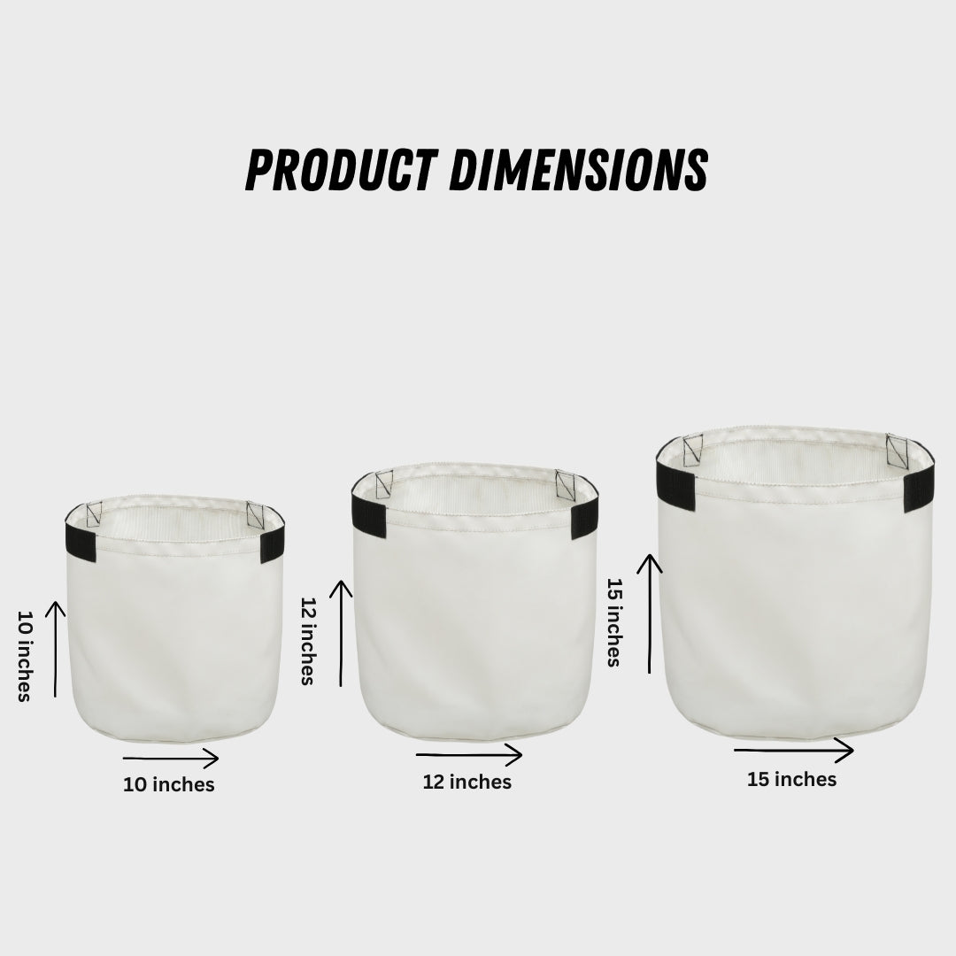 Grow Bag White Size