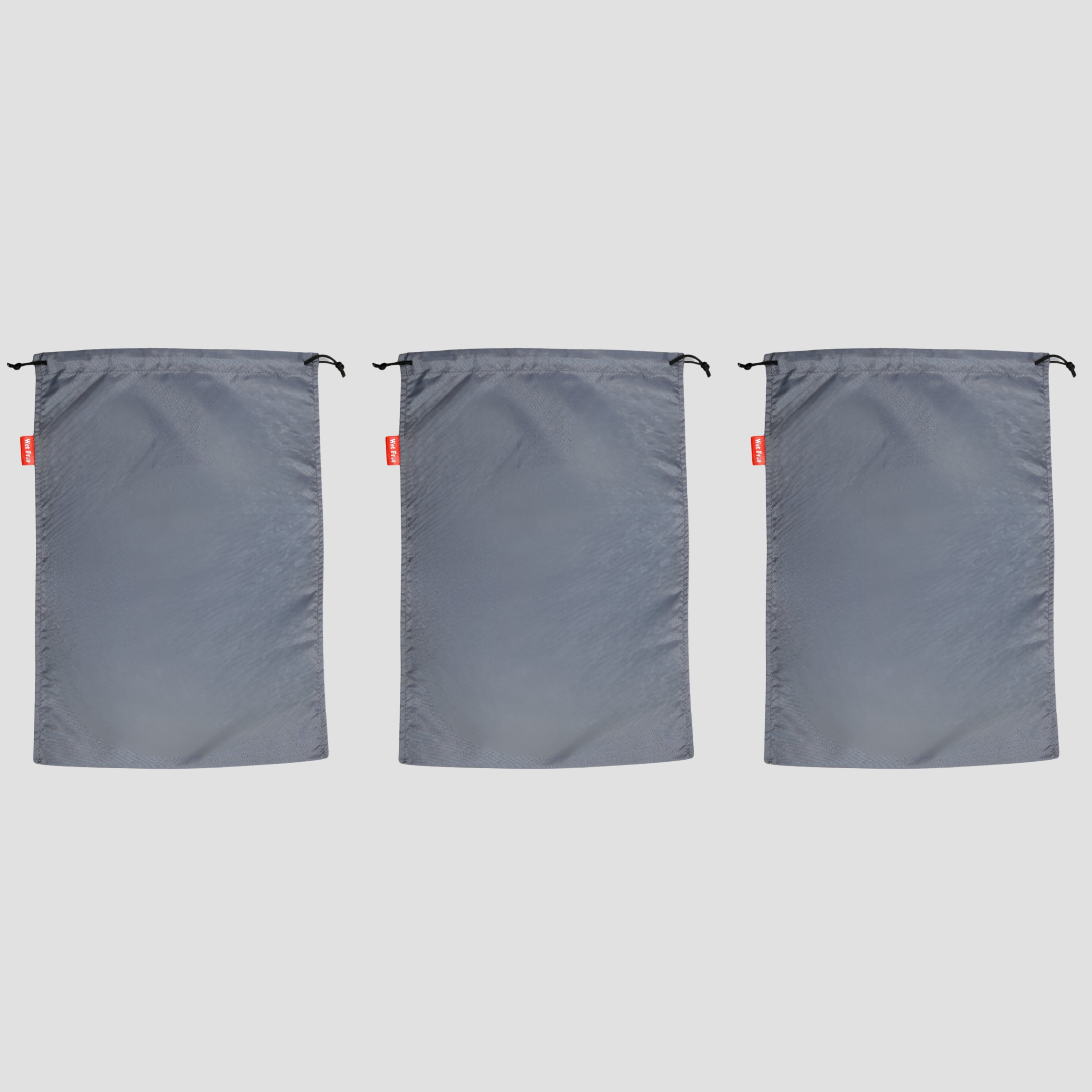 Wet Free Shoe Bag with Lace Closure Grey Pack of 3