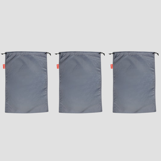 Wet Free Shoe Bag with Lace Closure Grey Pack of 3