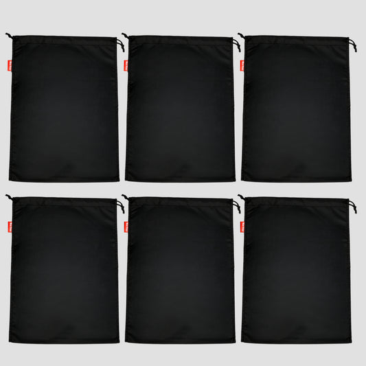 Wet Free Shoe Bag with Lace Closure Black Pack of 6