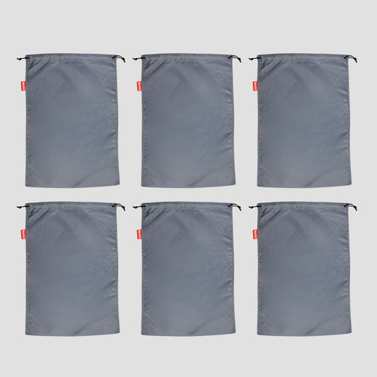Wet Free Shoe Bag with Lace Closure Grey Pack of 6