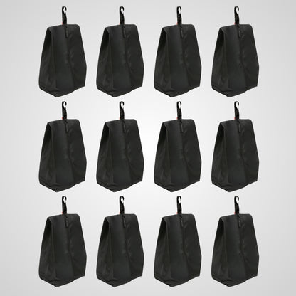 Wet Free Shoe Bag with Zip Closure Black Pack of 12