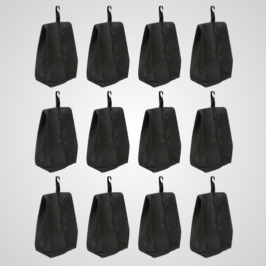 Wet Free Shoe Bag with Zip Closure Black Pack of 12
