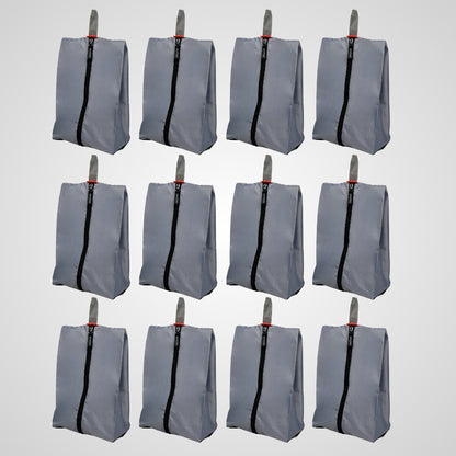 Wet Free Shoe Bag with Zip Closure Grey Pack of 12