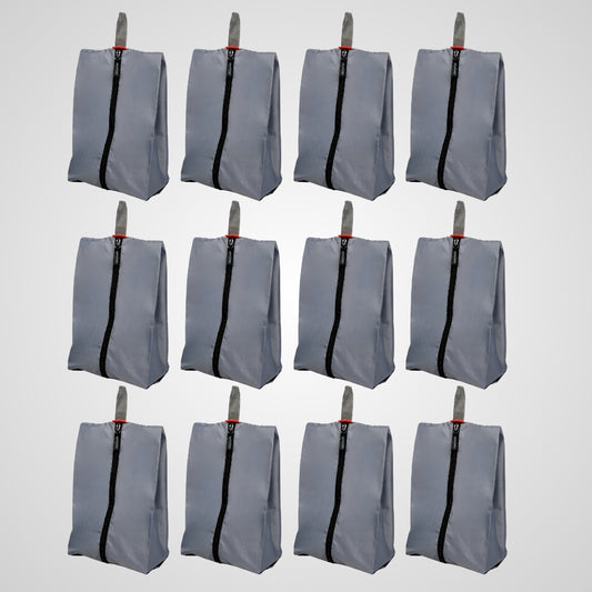 Wet Free Shoe Bag with Zip Closure Grey Pack of 12
