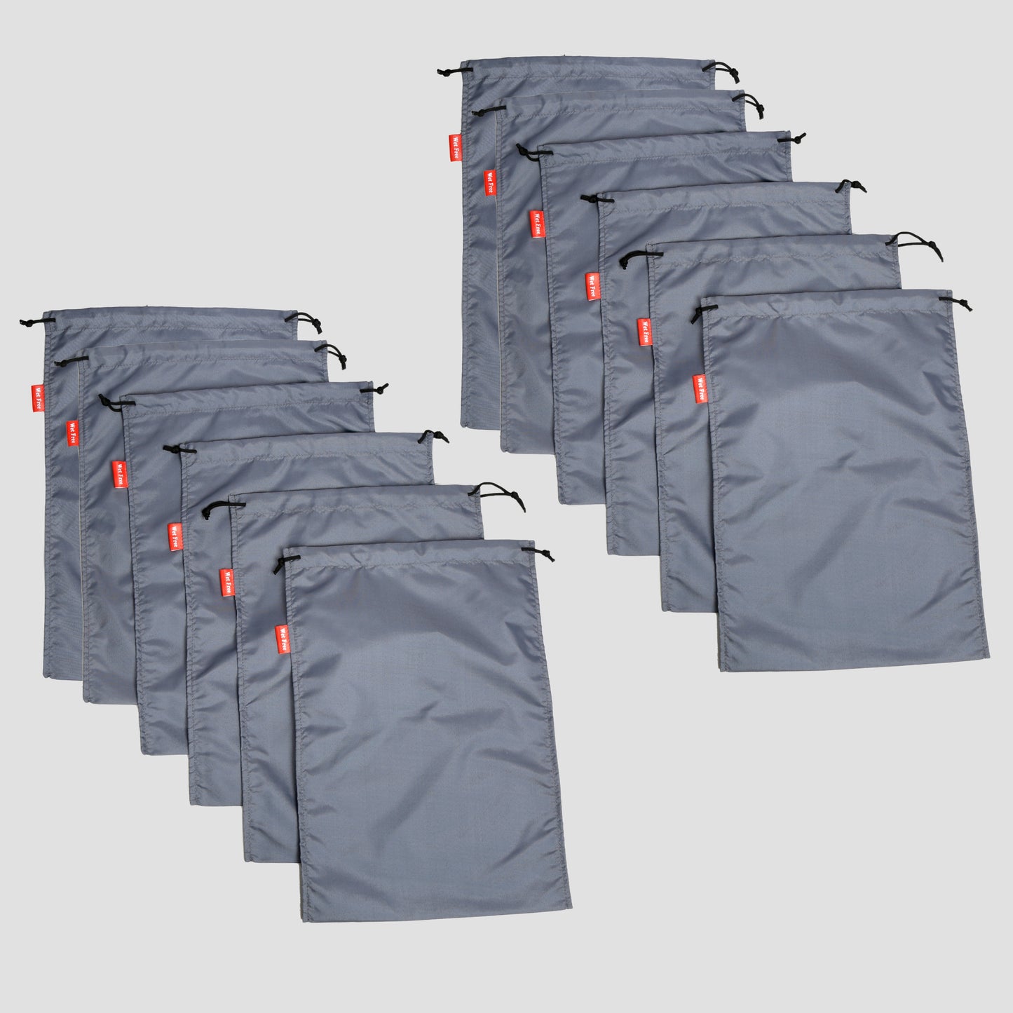 Wet Free Shoe Bag with Lace Closure Grey Pack of 12