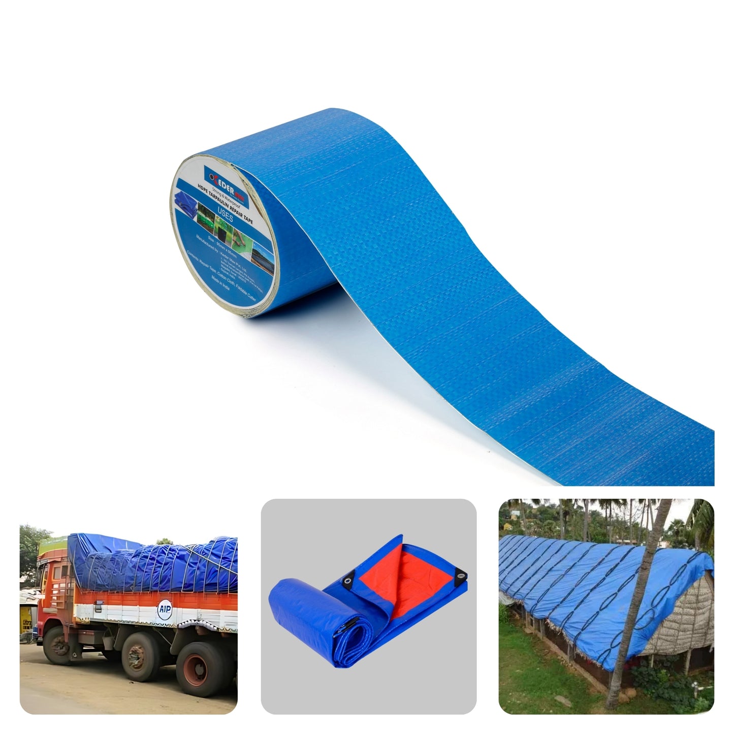 HDPE Tarpaulin Repair Tape Blue