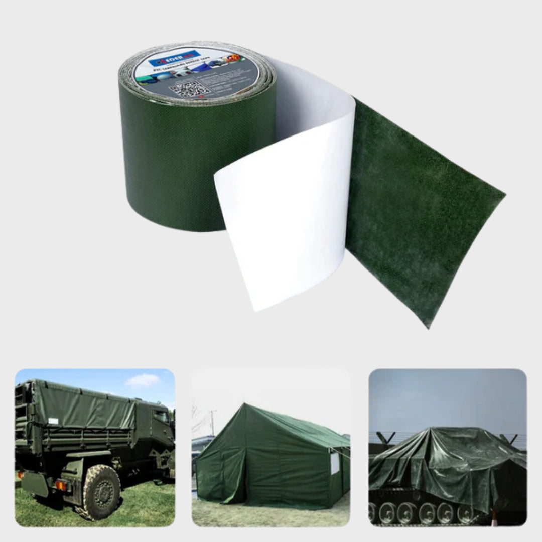 PVC Tarpaulin Repair Tape Green