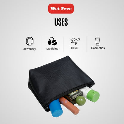 Ladies Pouch Stylish Cosmetic & Makeup Bag, Travel Medicine & Jewellery Organizer for Handbag, Office & Travel