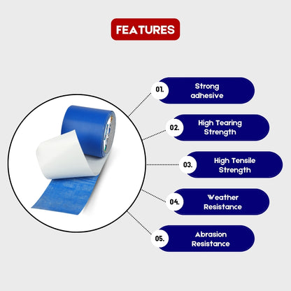 PVC Tarpaulin Repair Tape Blue Features