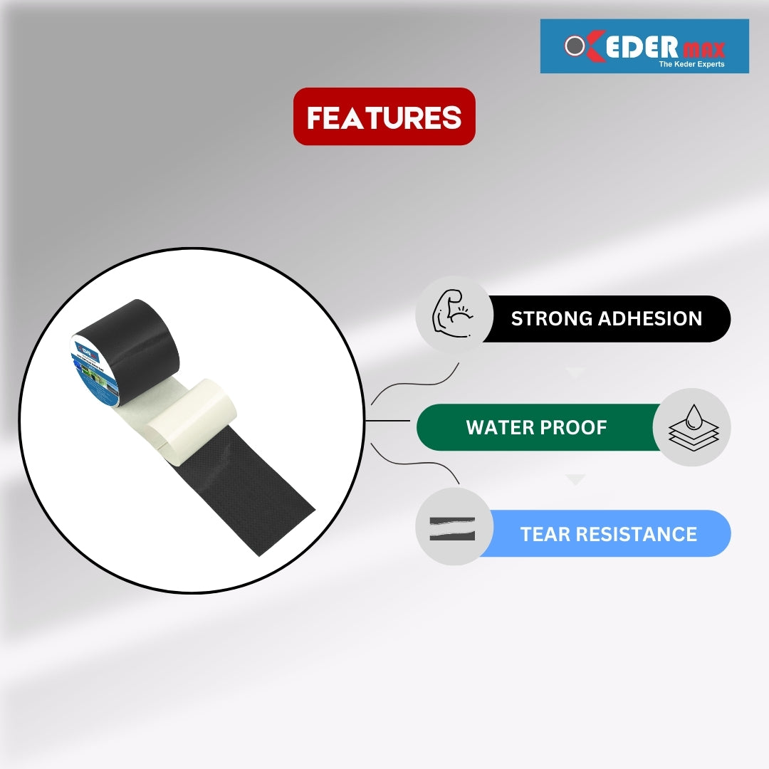 HDPE Tarpaulin Repair Tape Black Features