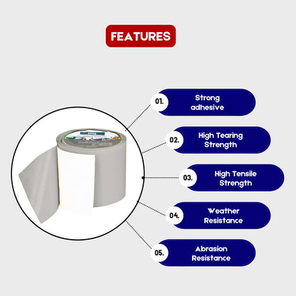 PVC Tarpaulin Repair Tape Grey Features