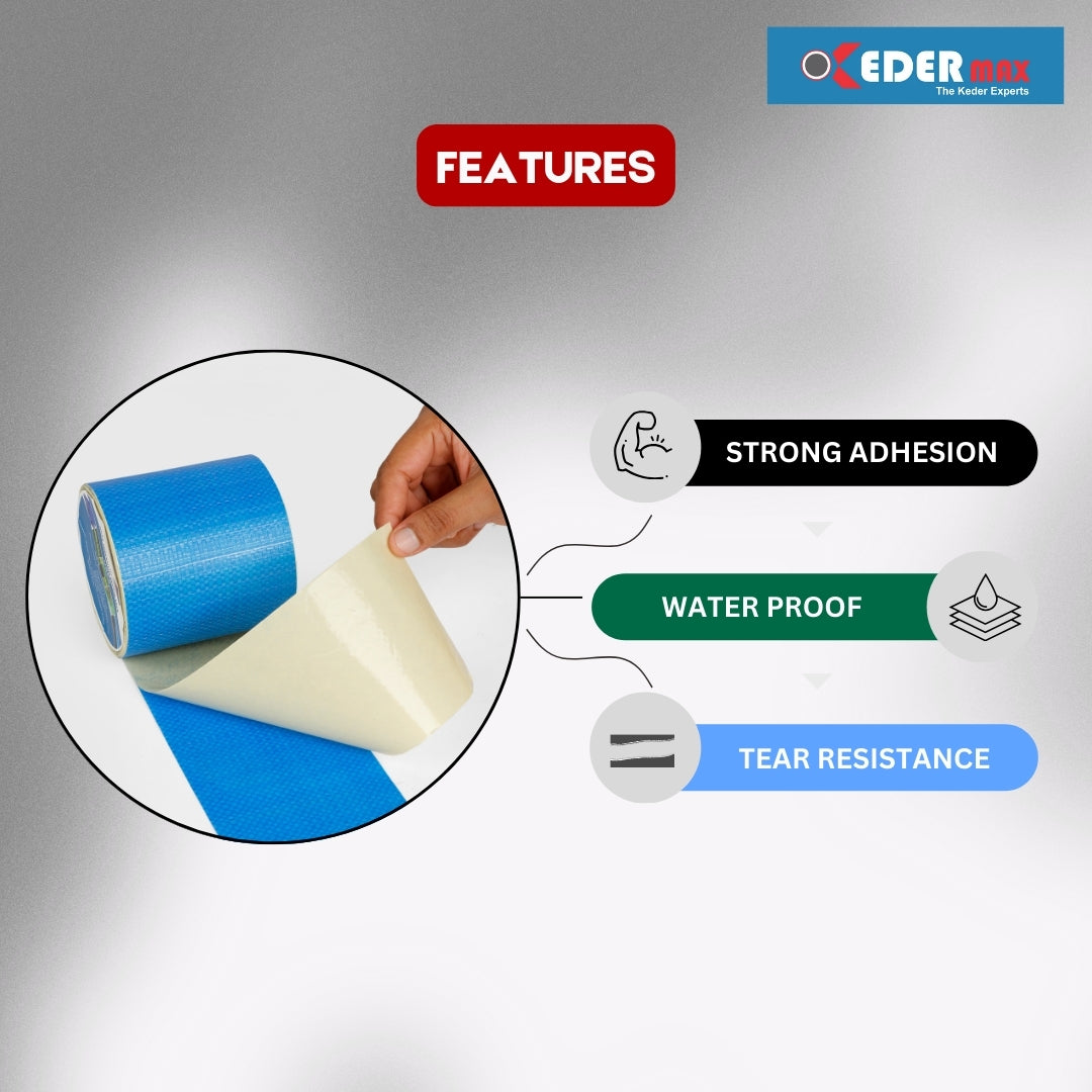 HDPE Tarpaulin Repair Tape Blue Features