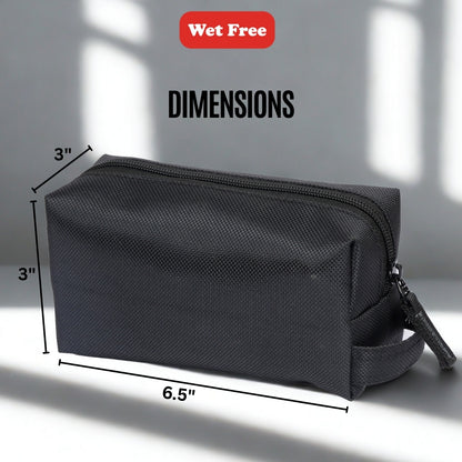 Makeup Pouch – Black, Waterproof Cosmetic Storage Bag for, Jewellery, Travel & Medicine, Strong Zipper