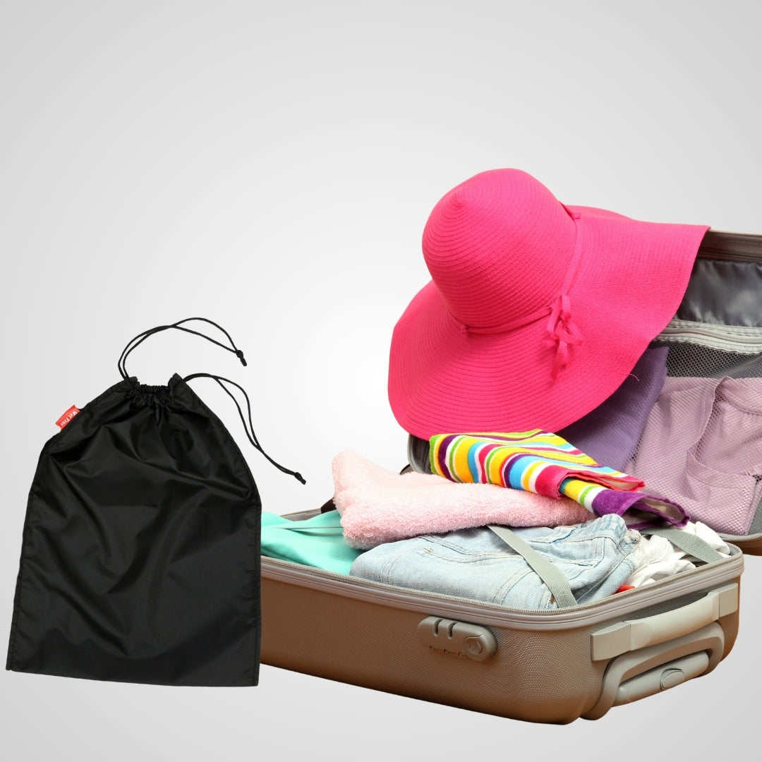 Wet Free Shoe Bag with Lace Closure Black Pack of 12