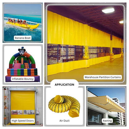 PVC Tarpaulin Repair Tape Yellow Application