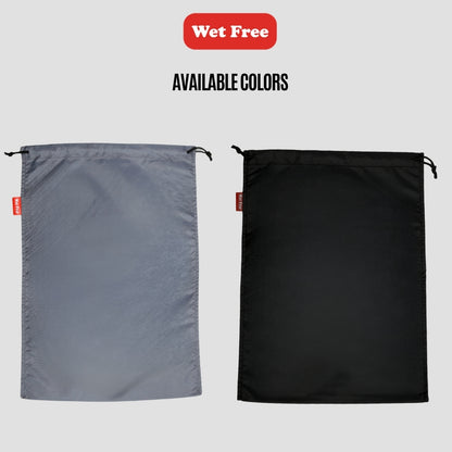 Wet Free Shoe Bag with Lace Closure Black Pack of 12