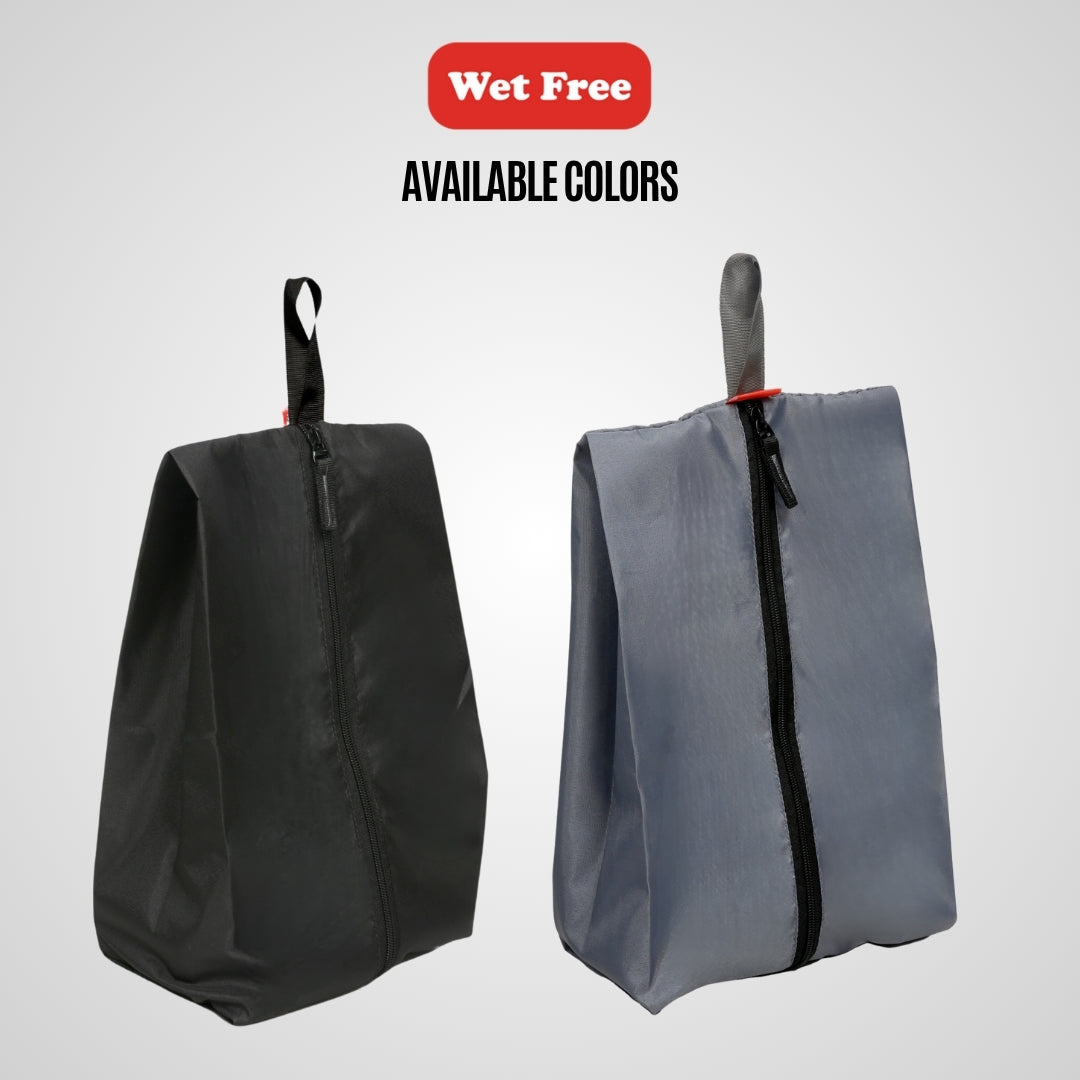 Wet Free Shoe Bag with Zip Closure Grey Pack of 12