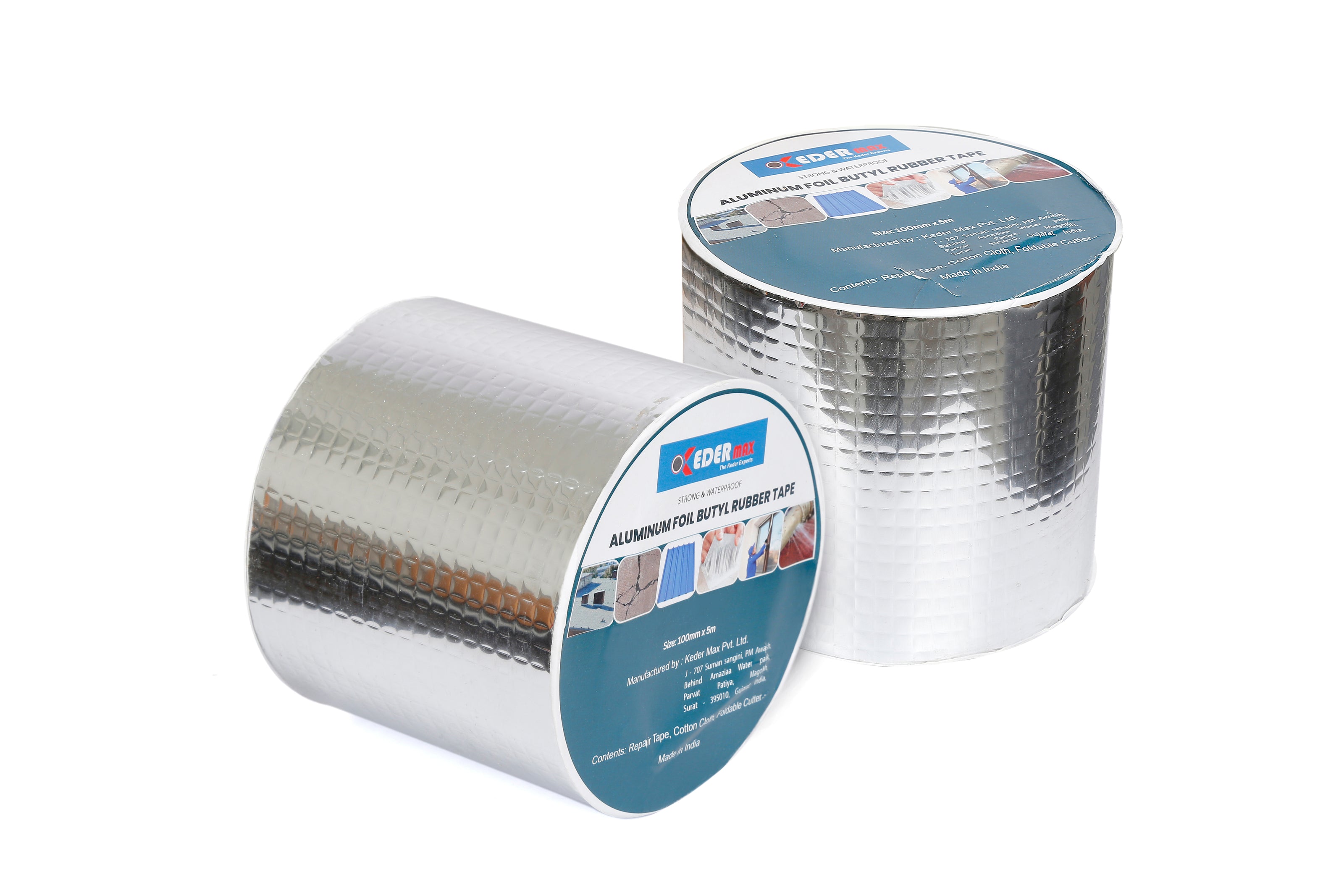 Aluminum Foil Butyl Rubber Tape 4" / 10cm