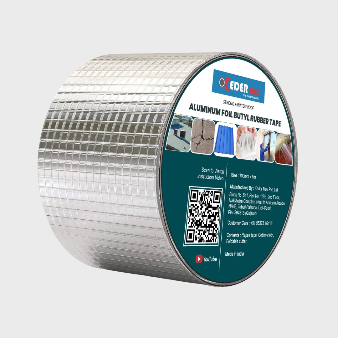Aluminum Foil Butyl Rubber Tape 4" / 10cm