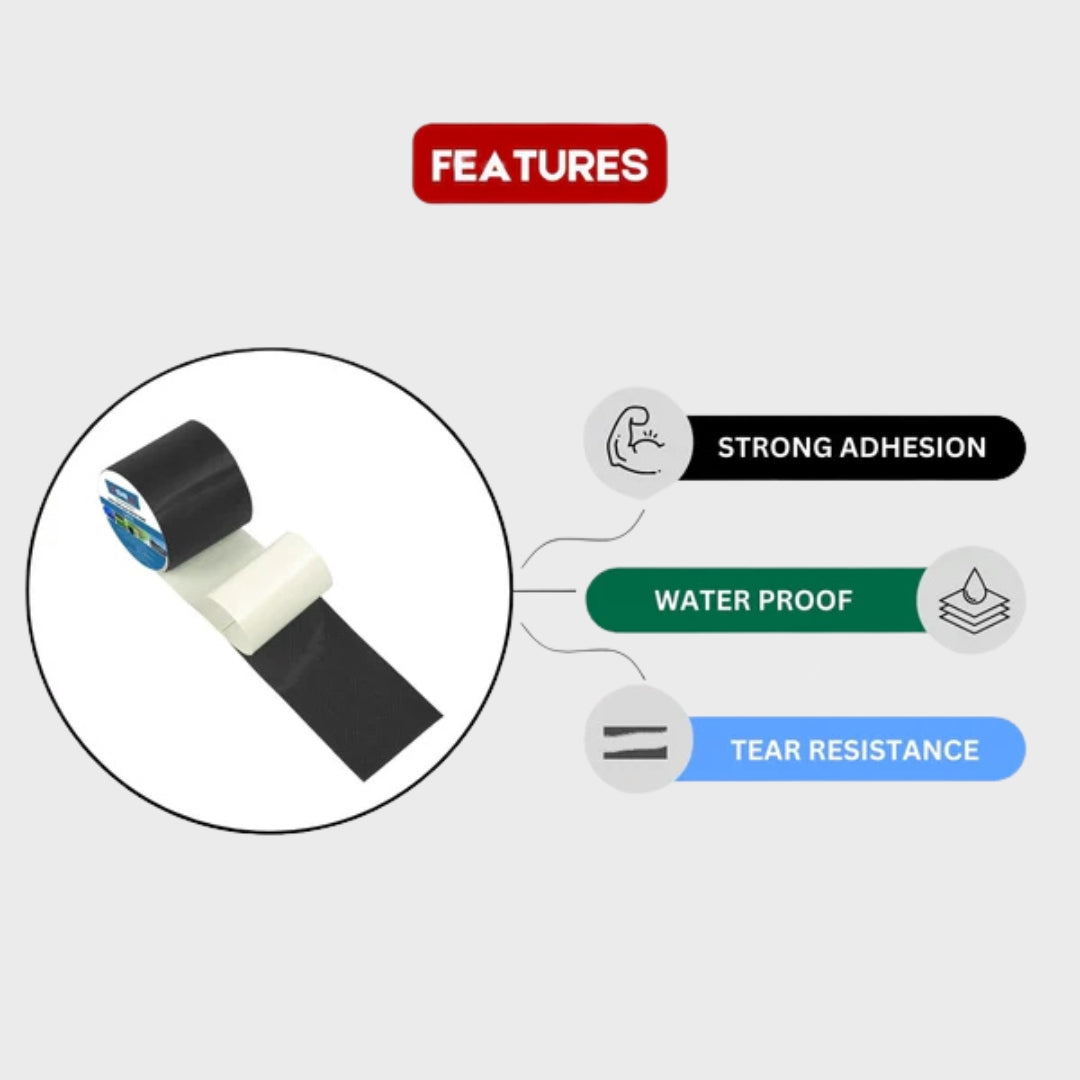 HDPE Tarpaulin Repair Tape Black Features